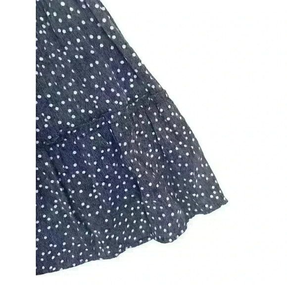 Mi‎ Ami Grey & White Puffy Sleeve Dress w/Rouched Waist Size Medium - Picture 5 of 7